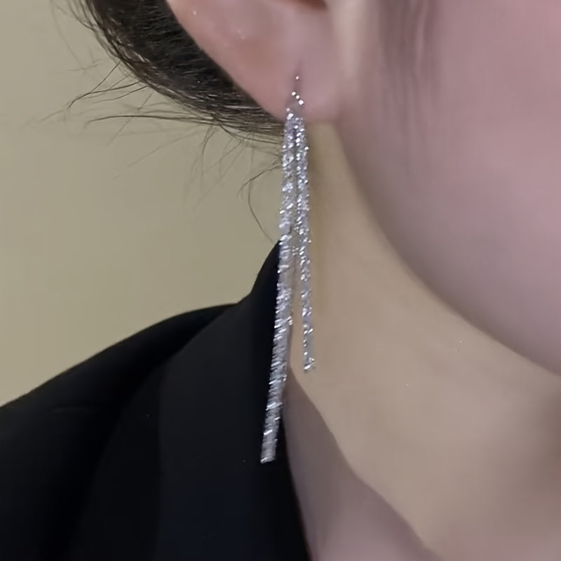 Clarissa | Rhinestone Threader Earrings