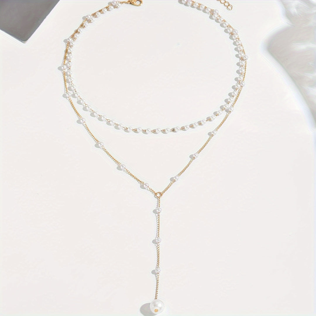 Magnolia | Double Layer Y-Lariat Necklace