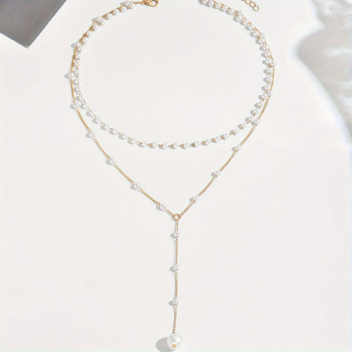 Magnolia | Double Layer Y-Lariat Necklace