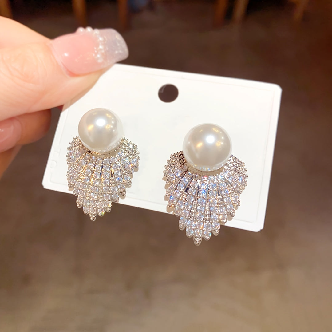 Valerie | Faux Pearl &amp; Stud Earrings