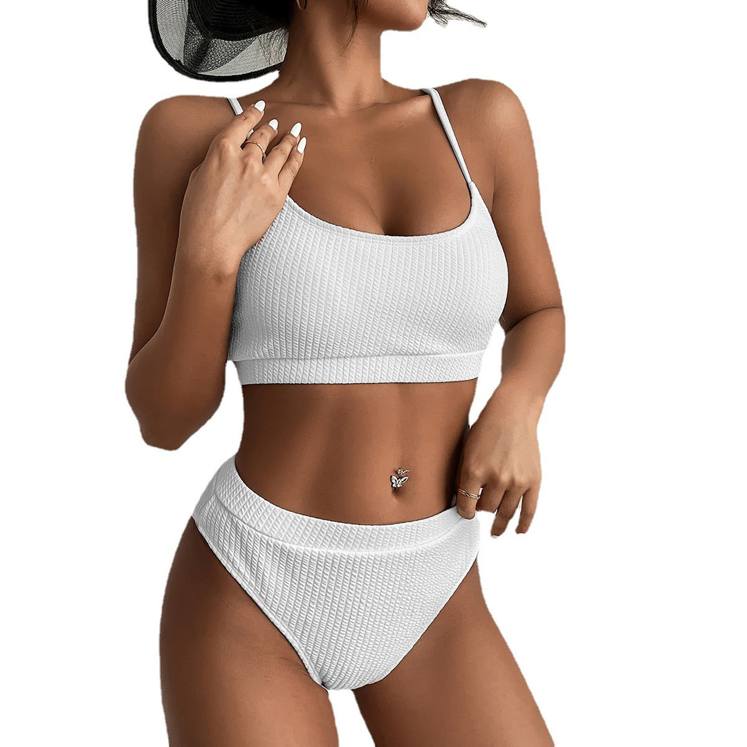 Sariyah | Ribbed High-Waisted Bikini Set
