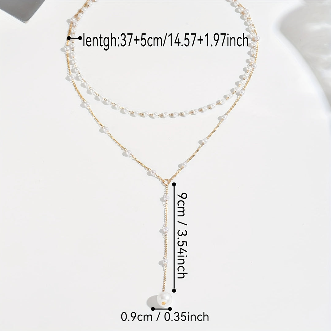 Magnolia | Double Layer Y-Lariat Necklace
