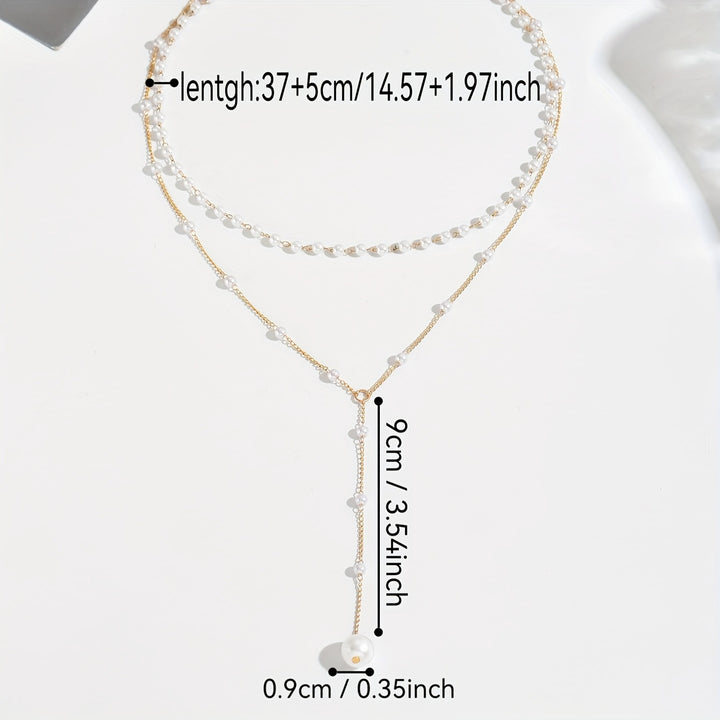 Magnolia | Double Layer Y-Lariat Necklace