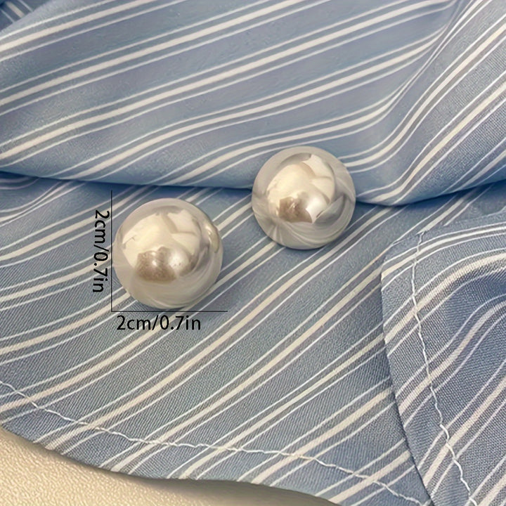 Céleste | Vintage Large Faux Pearl Stud Earrings