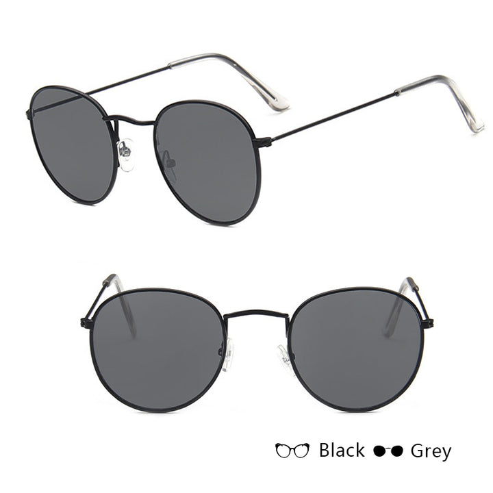 Ignis | Round Mirrored Metal Sunglasses