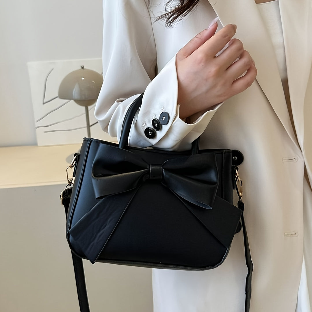 Bella | Bow Accent Structured Handbag