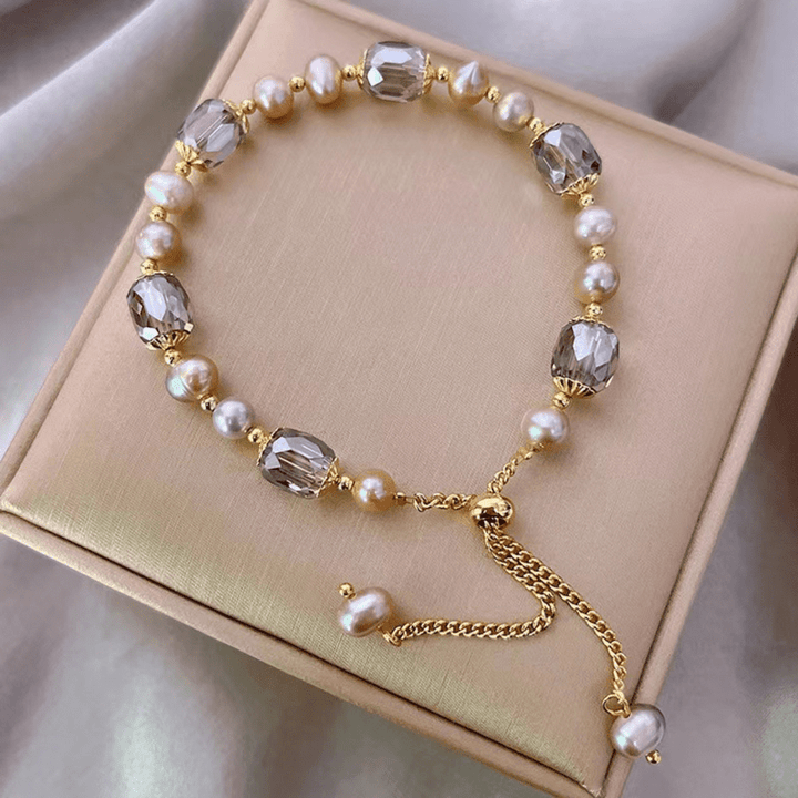 Elena | Crystal and Tinted Pearl Bracelet