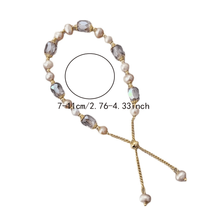 Elysie | Vintage Faux Pearl &amp; Crystal Bead Bracelet