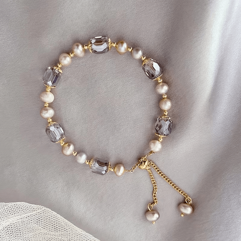 Elena | Crystal and Tinted Pearl Bracelet