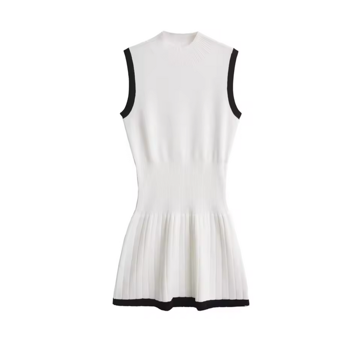 Nerine | Sleeveless Contrast Trim Mini Dress