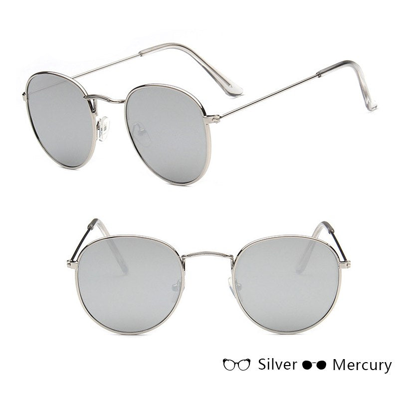 Ignis | Round Mirrored Metal Sunglasses