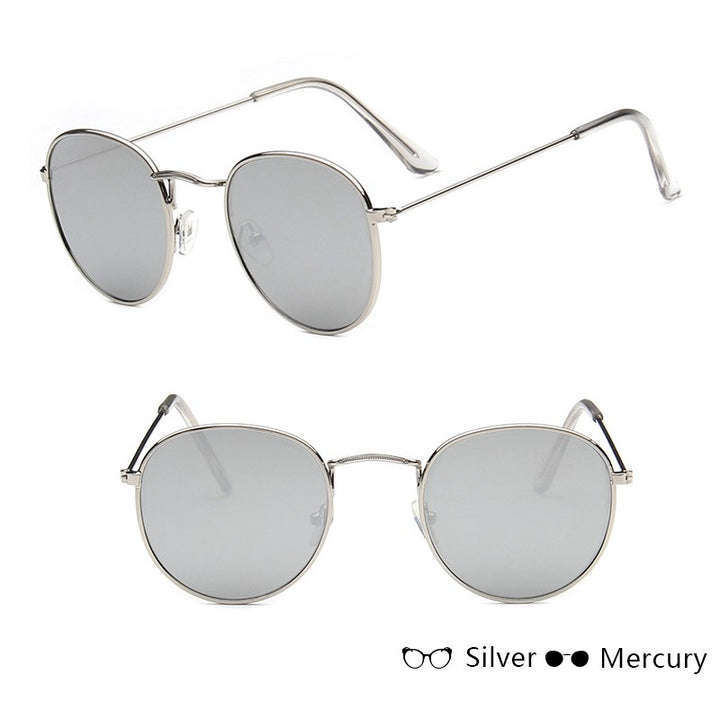 Ignis | Round Mirrored Metal Sunglasses