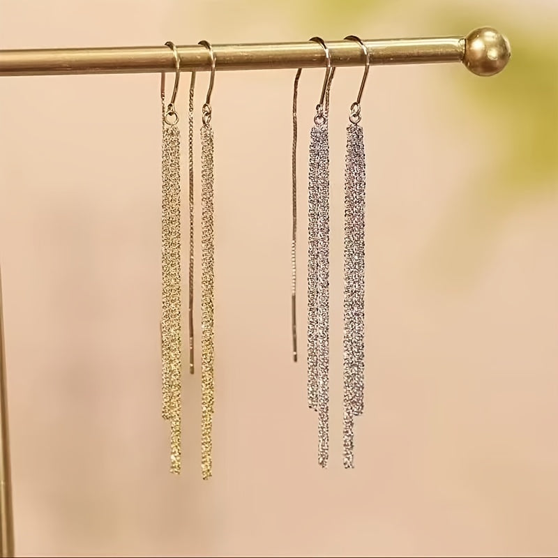 Clarissa | Rhinestone Threader Earrings