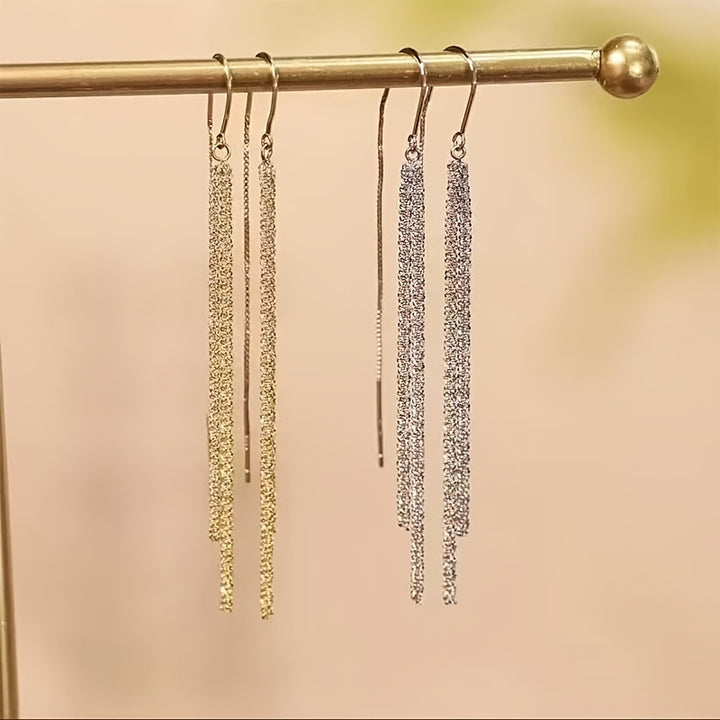 Clarissa | Rhinestone Threader Earrings