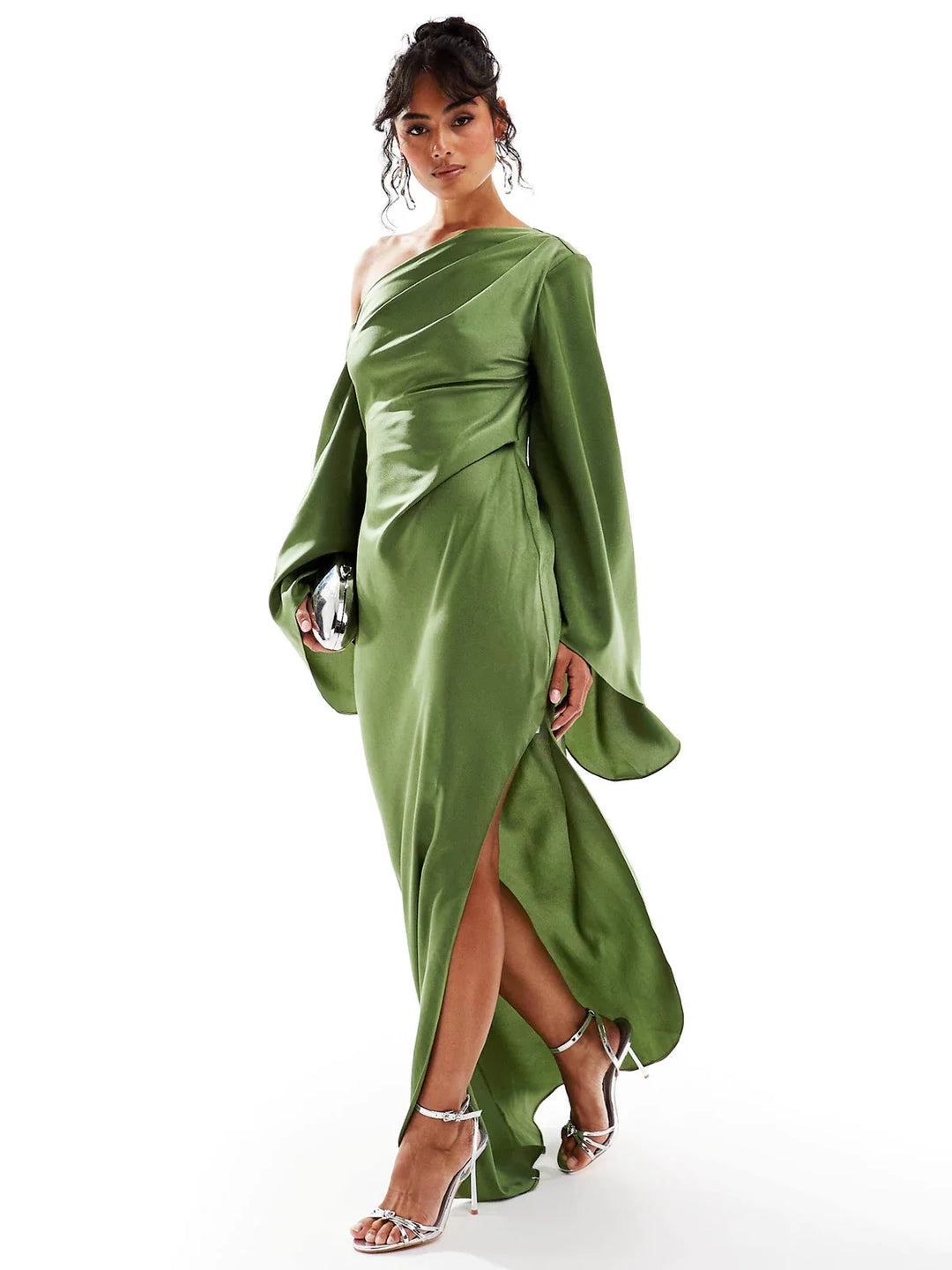 Dahlia | One-Shoulder Satin Maxi Dress
