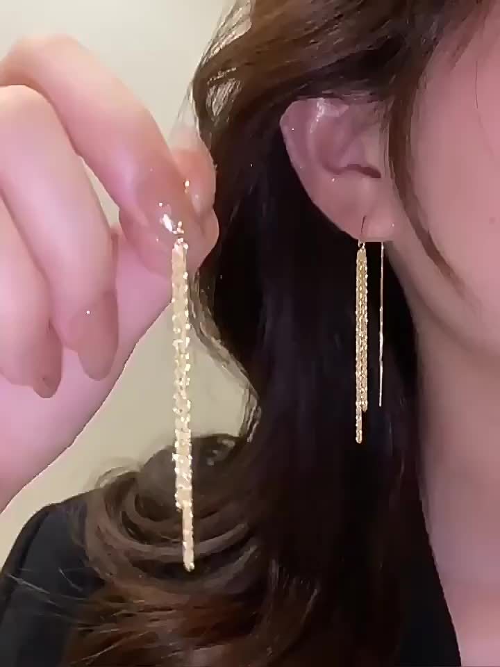 Clarissa | Rhinestone Threader Earrings