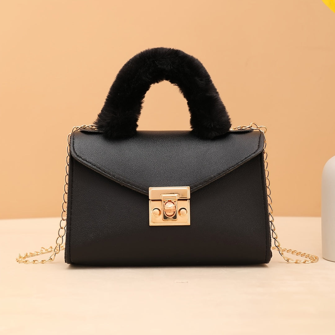 Freya | Faux Fur Handle Chain Crossbody