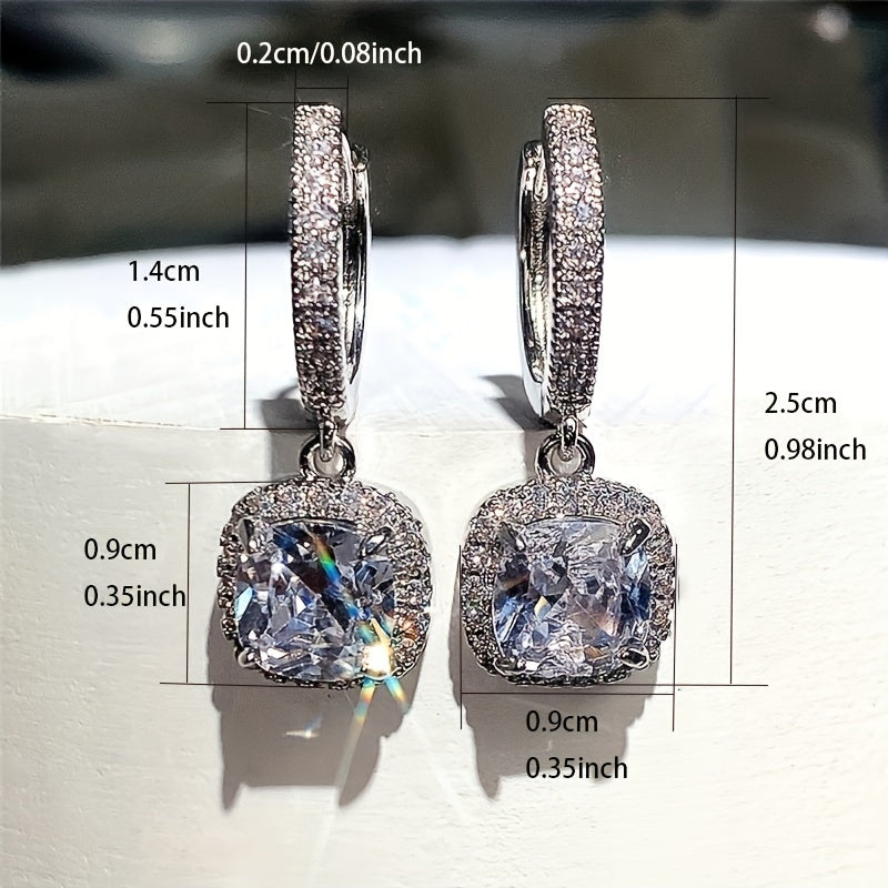 Evelina | Zirconia Halo Huggie Earrings