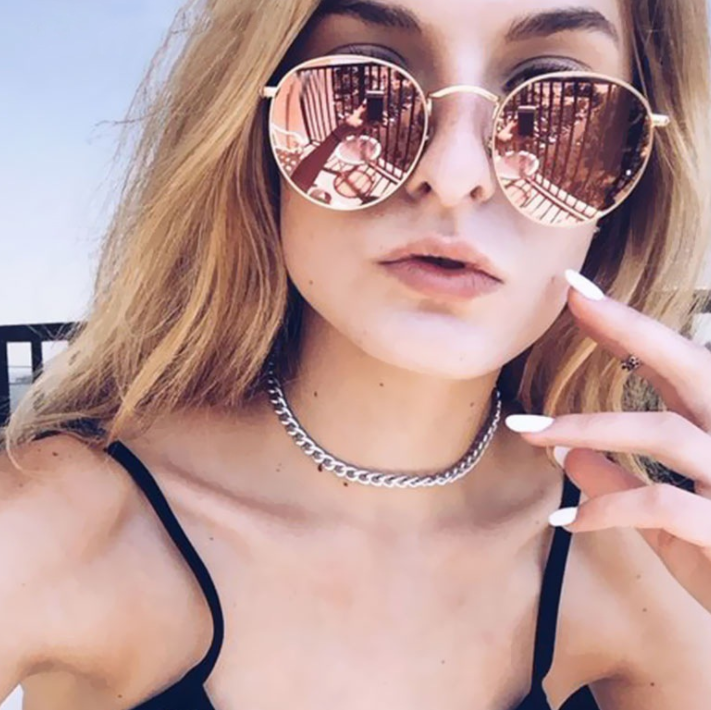 Ignis | Round Mirrored Metal Sunglasses