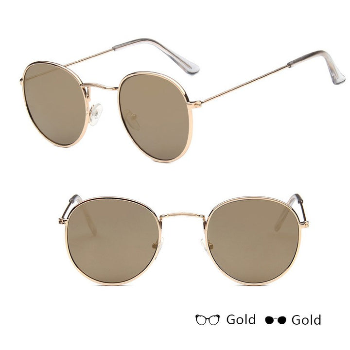 Ignis | Round Mirrored Metal Sunglasses