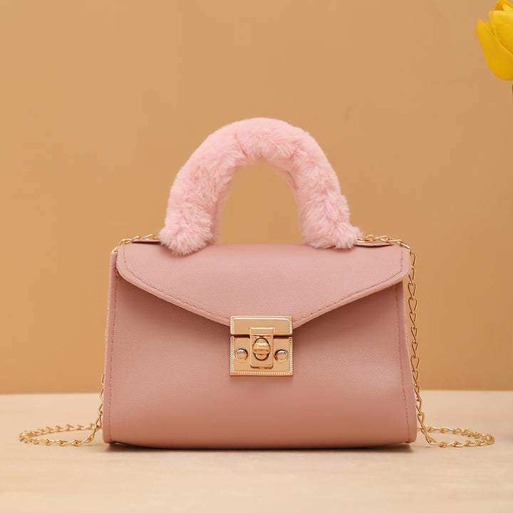 Freya | Faux Fur Handle Chain Crossbody