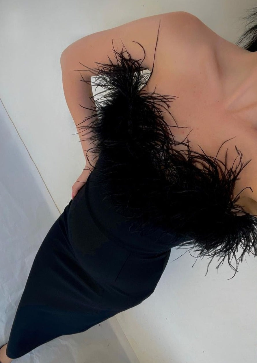 Oriana | Luxurious Feather Dress