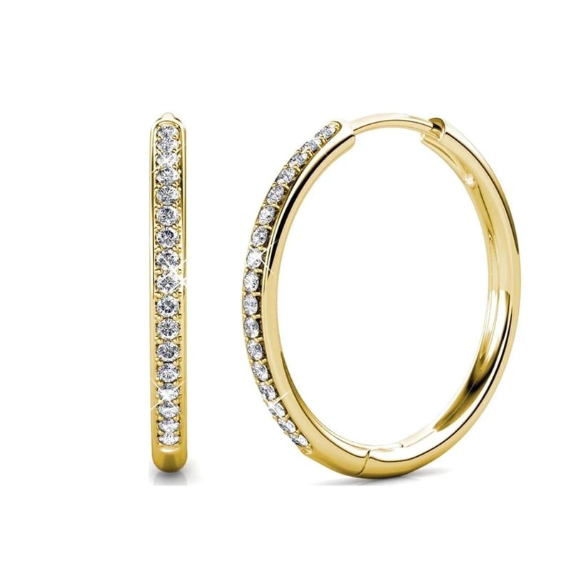 Quivina | Sparkling Pave Hoop Earrings