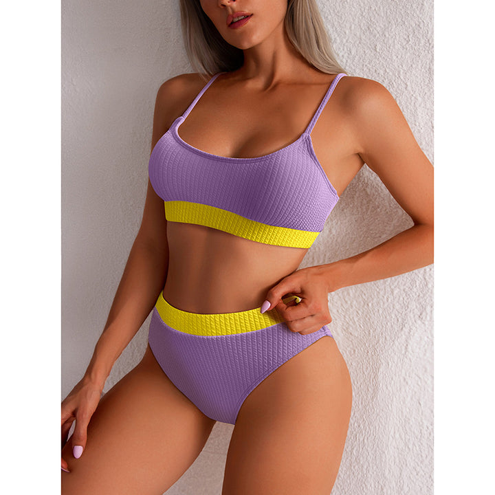 Sariyah | Ribbed High-Waisted Bikini Set