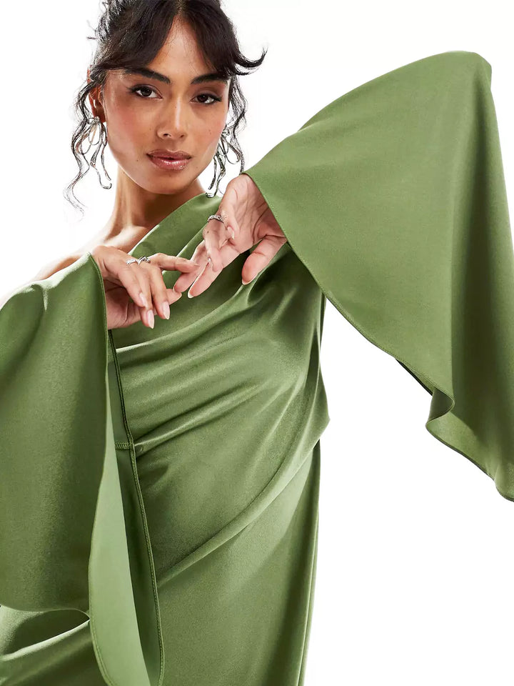 Dahlia | One-Shoulder Satin Maxi Dress