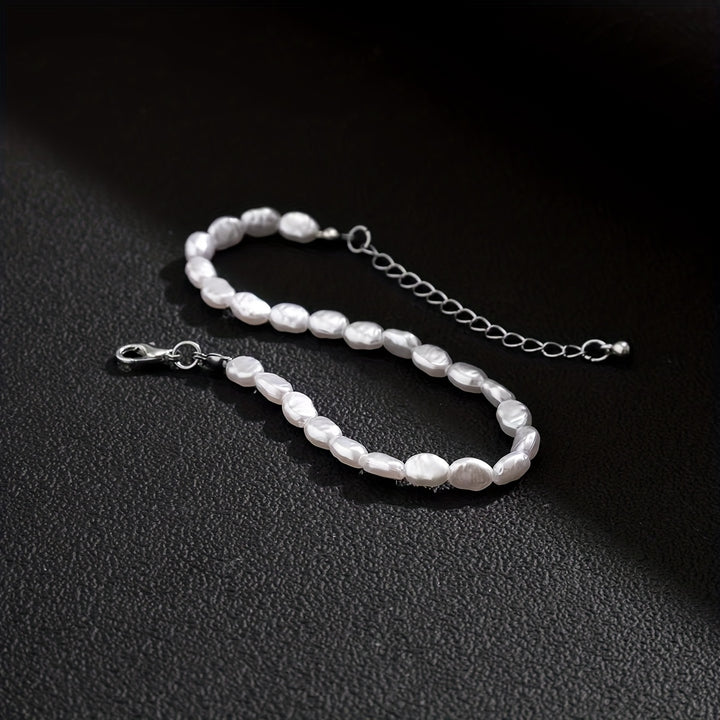 Juno | Baroque Irregular Faux Pearl Beaded Trend Bracelet