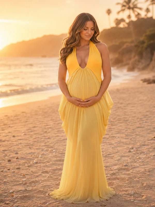 Soleil | Halter Neck Maxi Dress