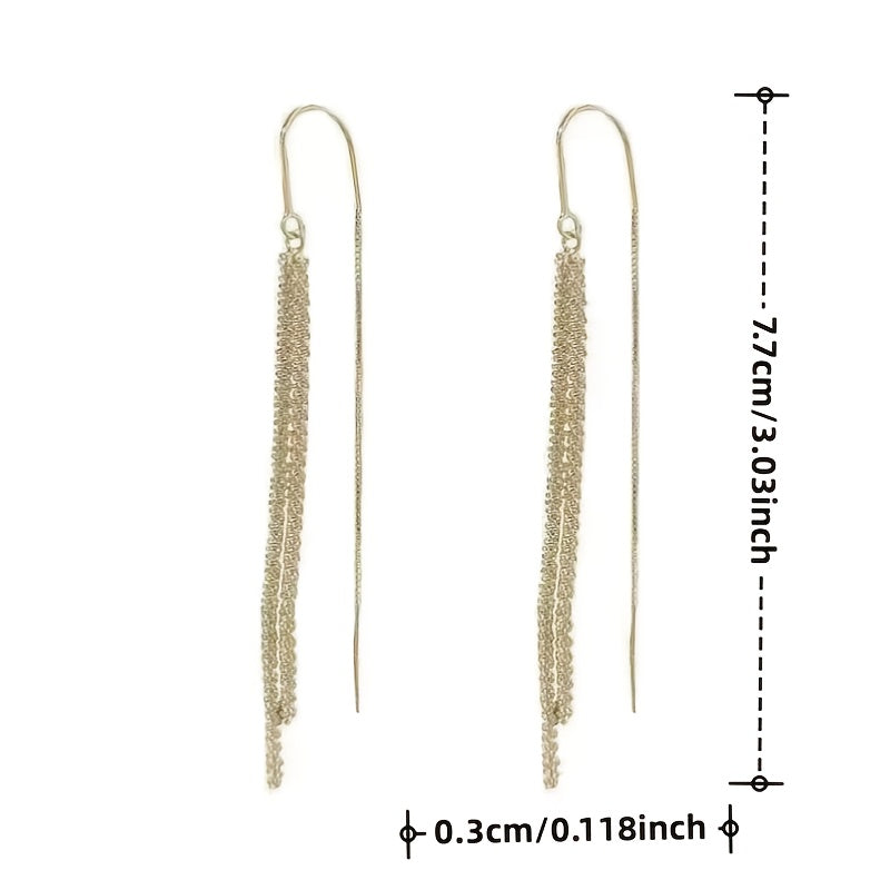 Clarissa | Rhinestone Threader Earrings
