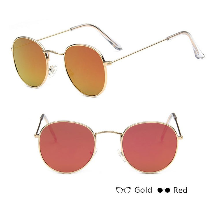 Ignis | Round Mirrored Metal Sunglasses