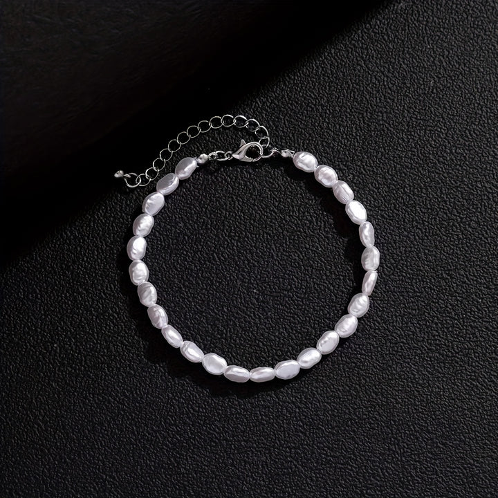 Juno | Baroque Irregular Faux Pearl Beaded Trend Bracelet