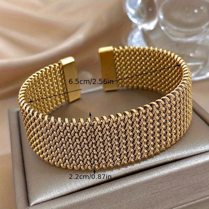 Cassia | 8K Golden Plated Metal Bracelet