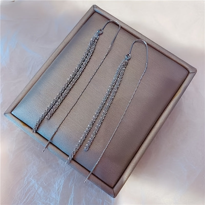 Clarissa | Rhinestone Threader Earrings