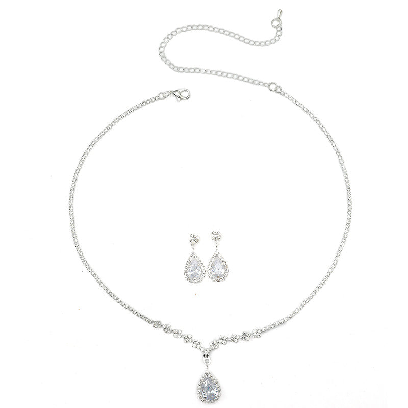 Nicolette | Teardrop Rhinestone Jewelry Set