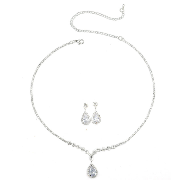 Nicolette | Teardrop Rhinestone Jewelry Set