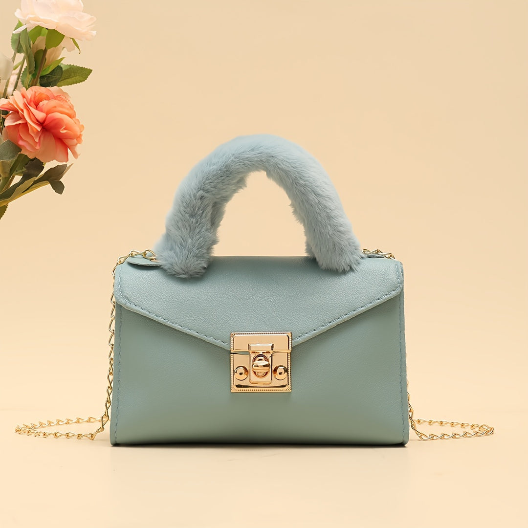 Freya | Faux Fur Handle Chain Crossbody