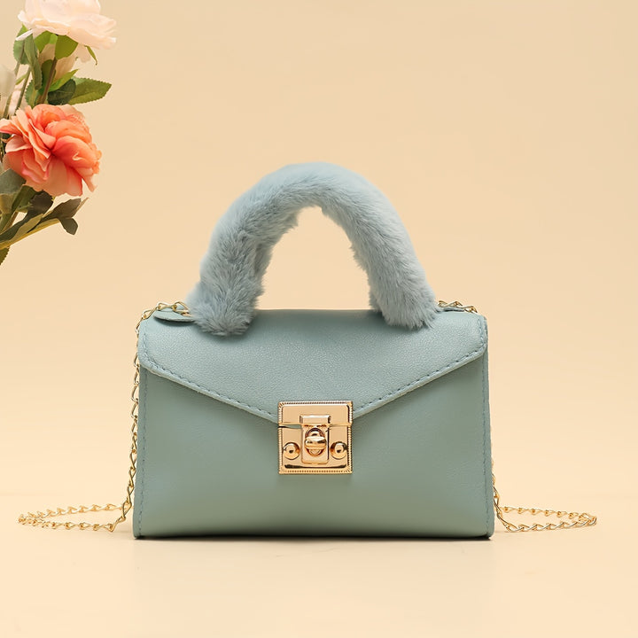 Freya | Faux Fur Handle Chain Crossbody