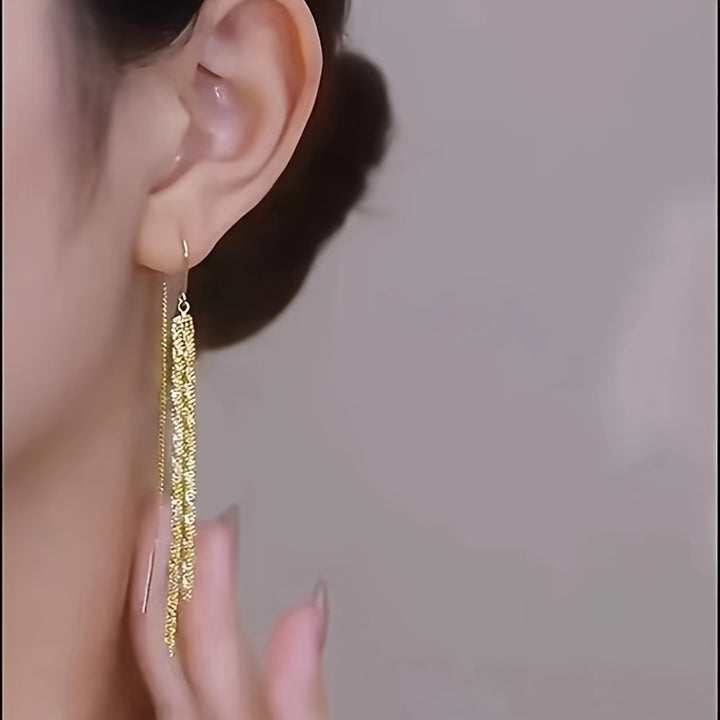 Clarissa | Rhinestone Threader Earrings