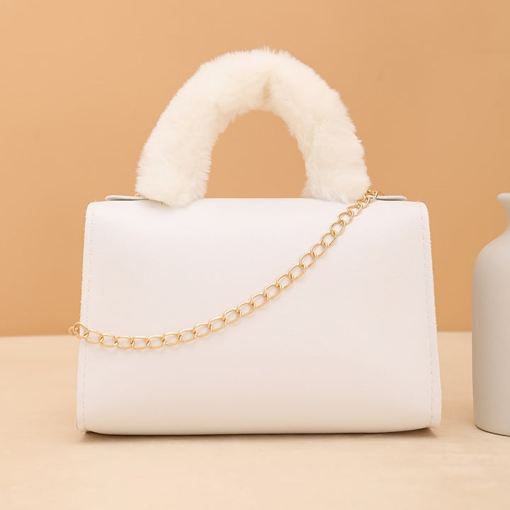Freya | Faux Fur Handle Chain Crossbody
