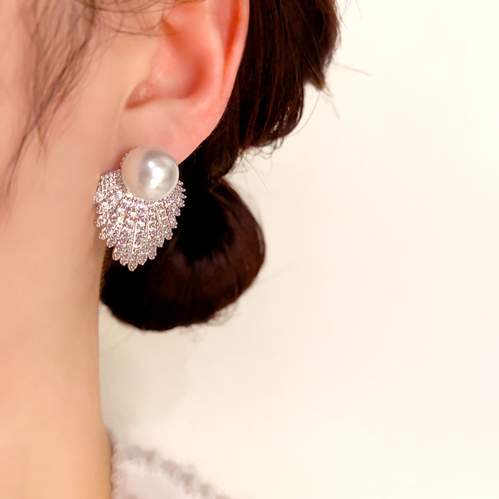 Valerie | Faux Pearl &amp; Stud Earrings