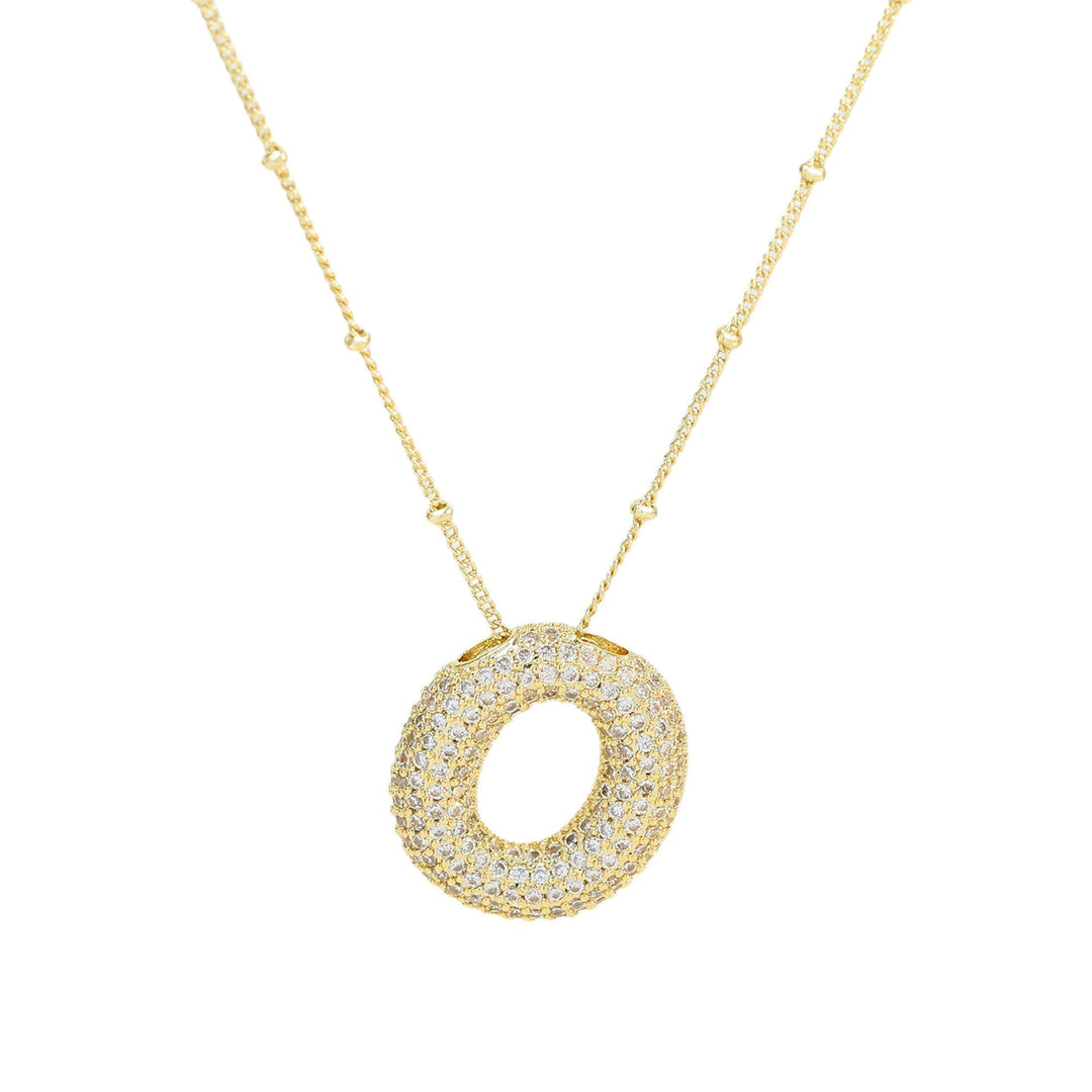 Saskia | Diamond Bubble Letter Necklace