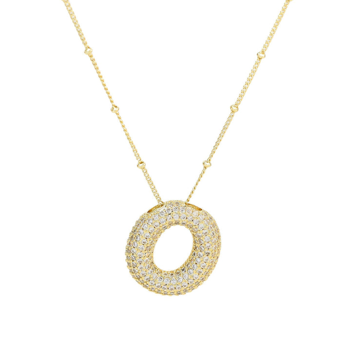 Saskia | Diamond Bubble Letter Necklace