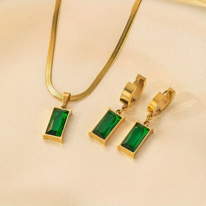 Zerina | Radiant Green Jewelry Set