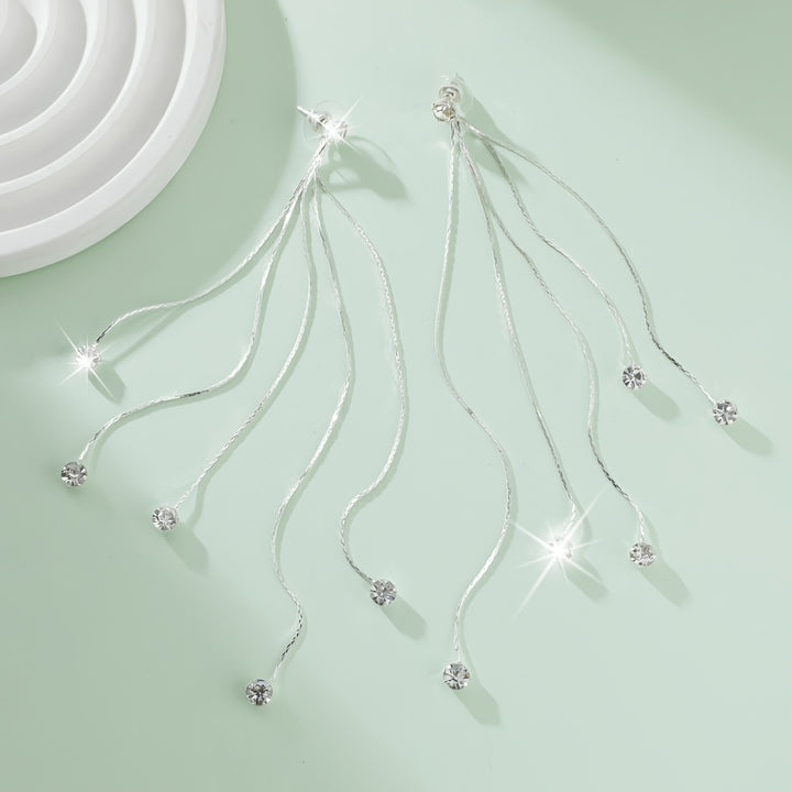 Mirabelle | Rhinestone Split Tassel Earrings