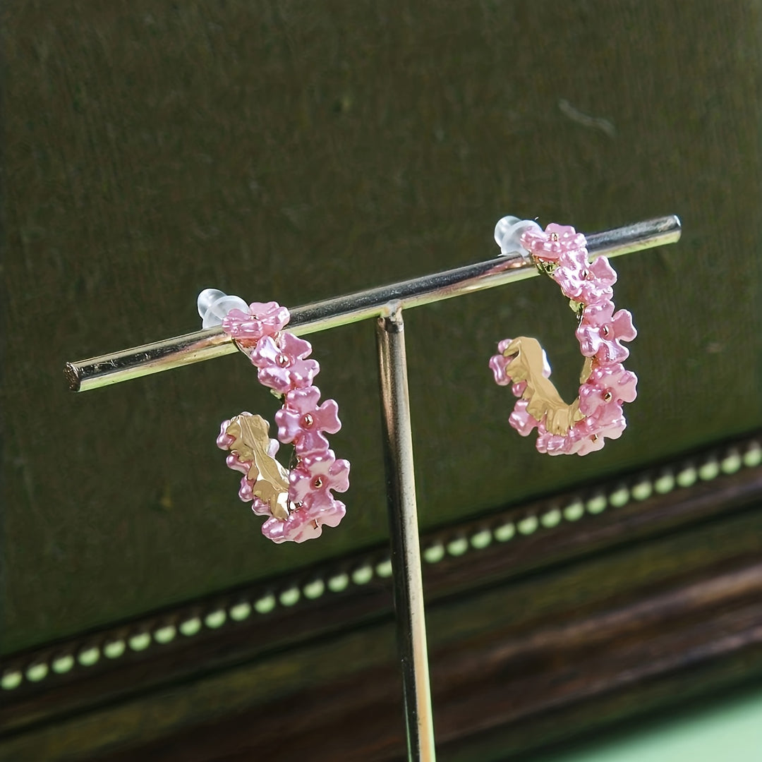 Nerina | Handcrafted Baroque Faux Pearl Hoop Earrings