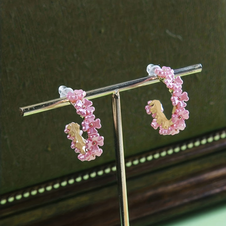 Nerina | Handcrafted Baroque Faux Pearl Hoop Earrings