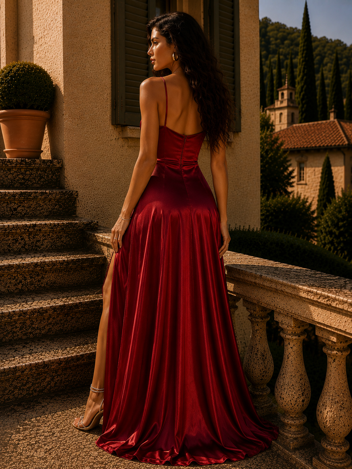 Alessia | Lustrous Satin Gown